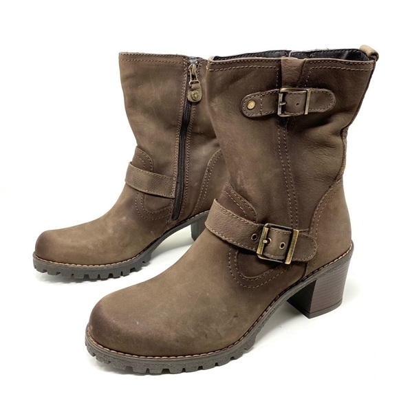 Bussola Manaos Leather Low Boot With Buckle Brown - Picture 2 of 6